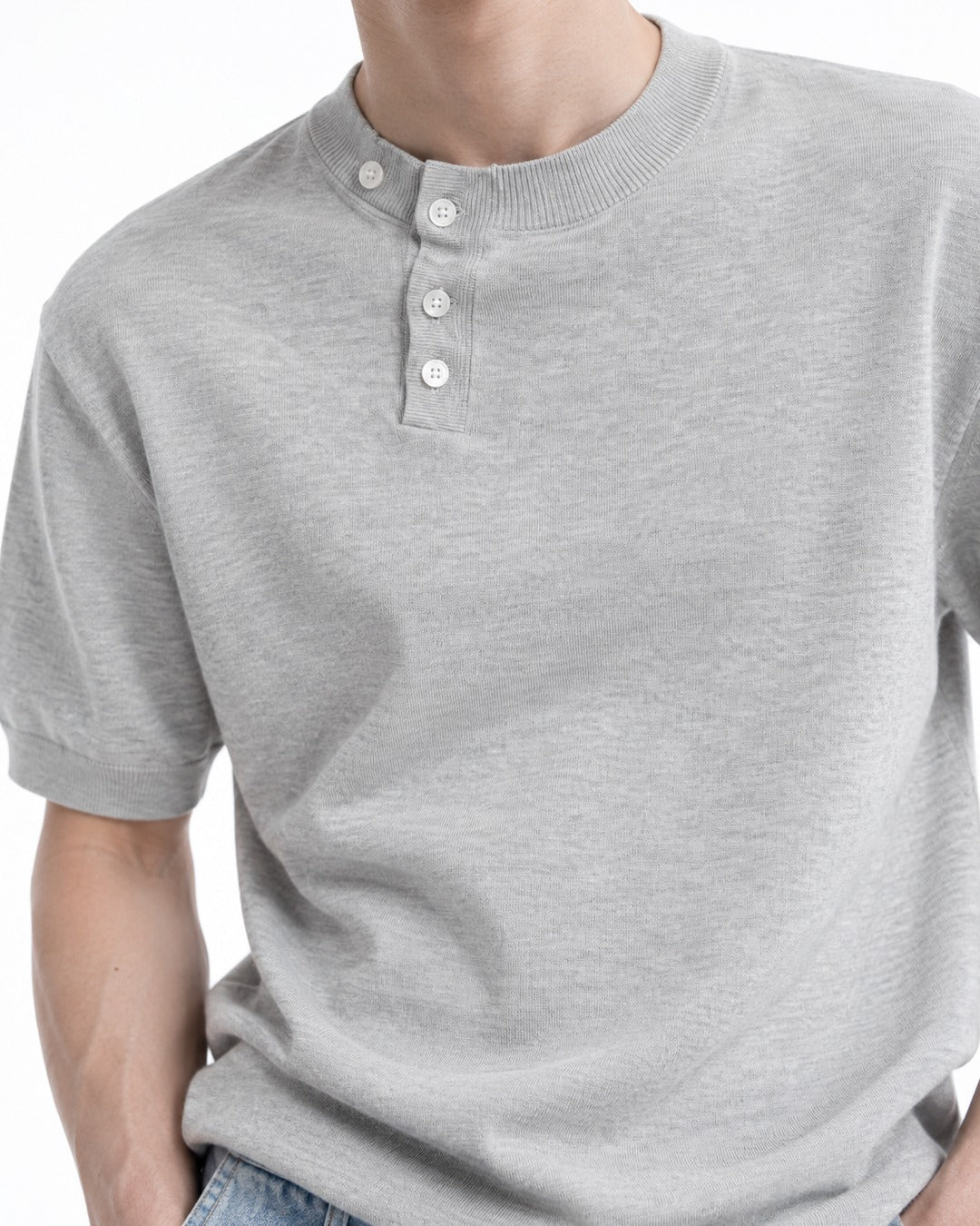 Crew-Neck Knit Top