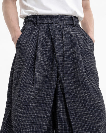 Plaid Wide-Leg Pants