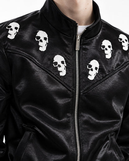 Skull Embroidered Short Jacket