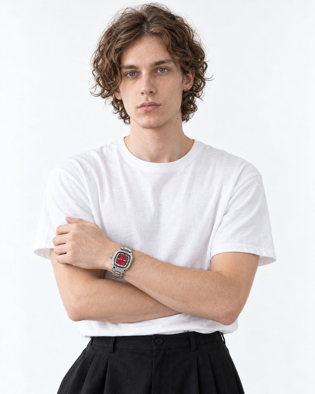 Square Scroll Dial Watch