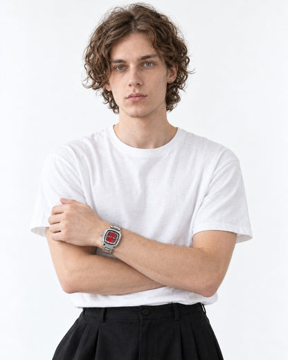 Square Scroll Dial Watch