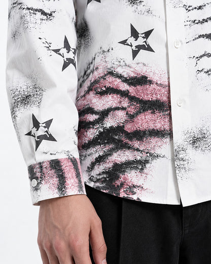 Zebra Star Print Long-Sleeve Shirt