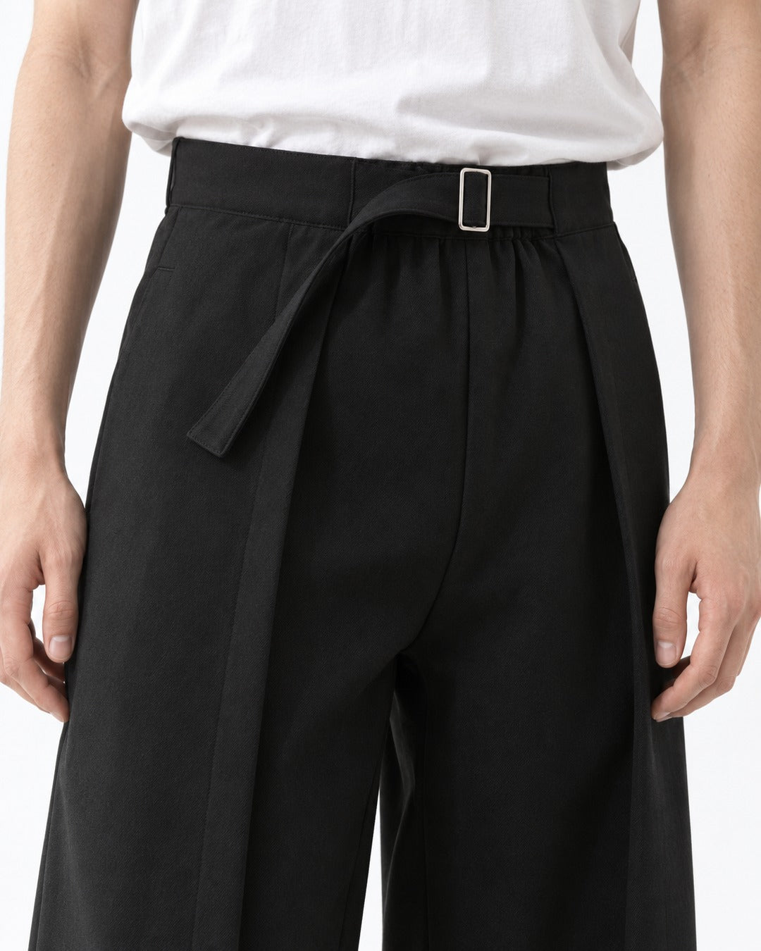 Curved Split Waistband Dress Pants