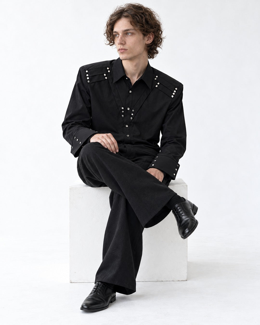 Structured Shoulder Rivet Shirt