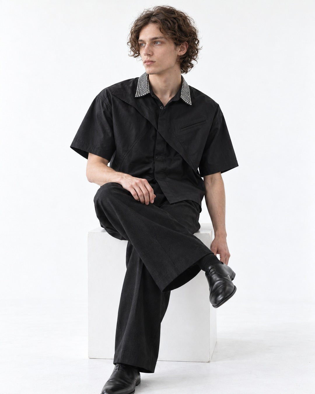 Deconstructed Rhinestone Shirt