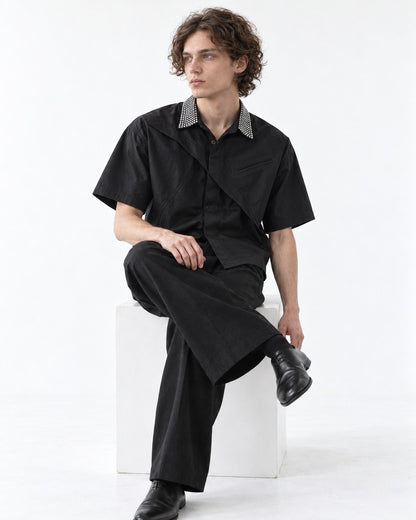 Deconstructed Rhinestone Shirt