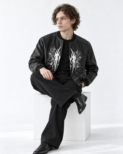 Tribal Embroidery Baseball Jacket