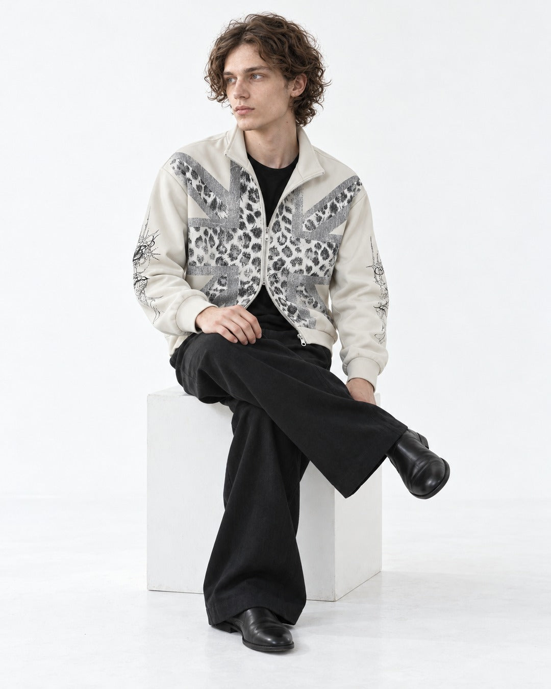 Leopard Union Jack Track Jacket