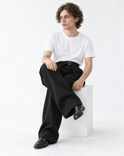 Curved Split Waistband Dress Pants