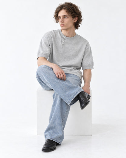 Crew-Neck Knit Top