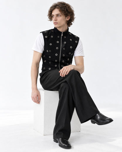 Black Metal Slim Vest