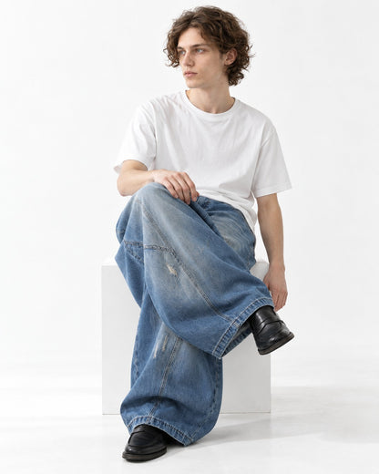Faded Balloon Wide-Leg Jeans
