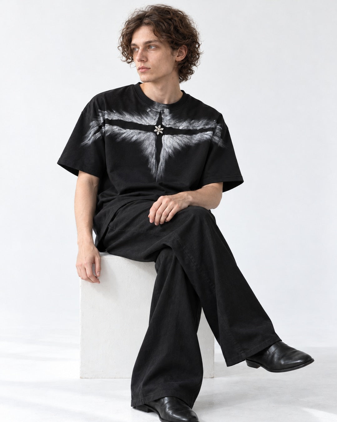 Crystal Wing Print T-Shirt