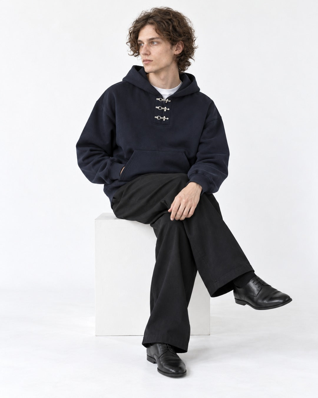 Triple Clasp Neck Hoodie