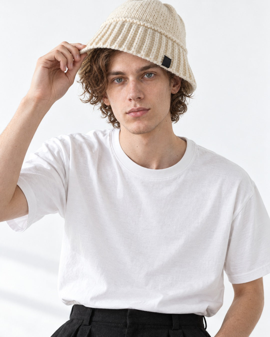Ribbed Knit Fisherman Bucket Hat
