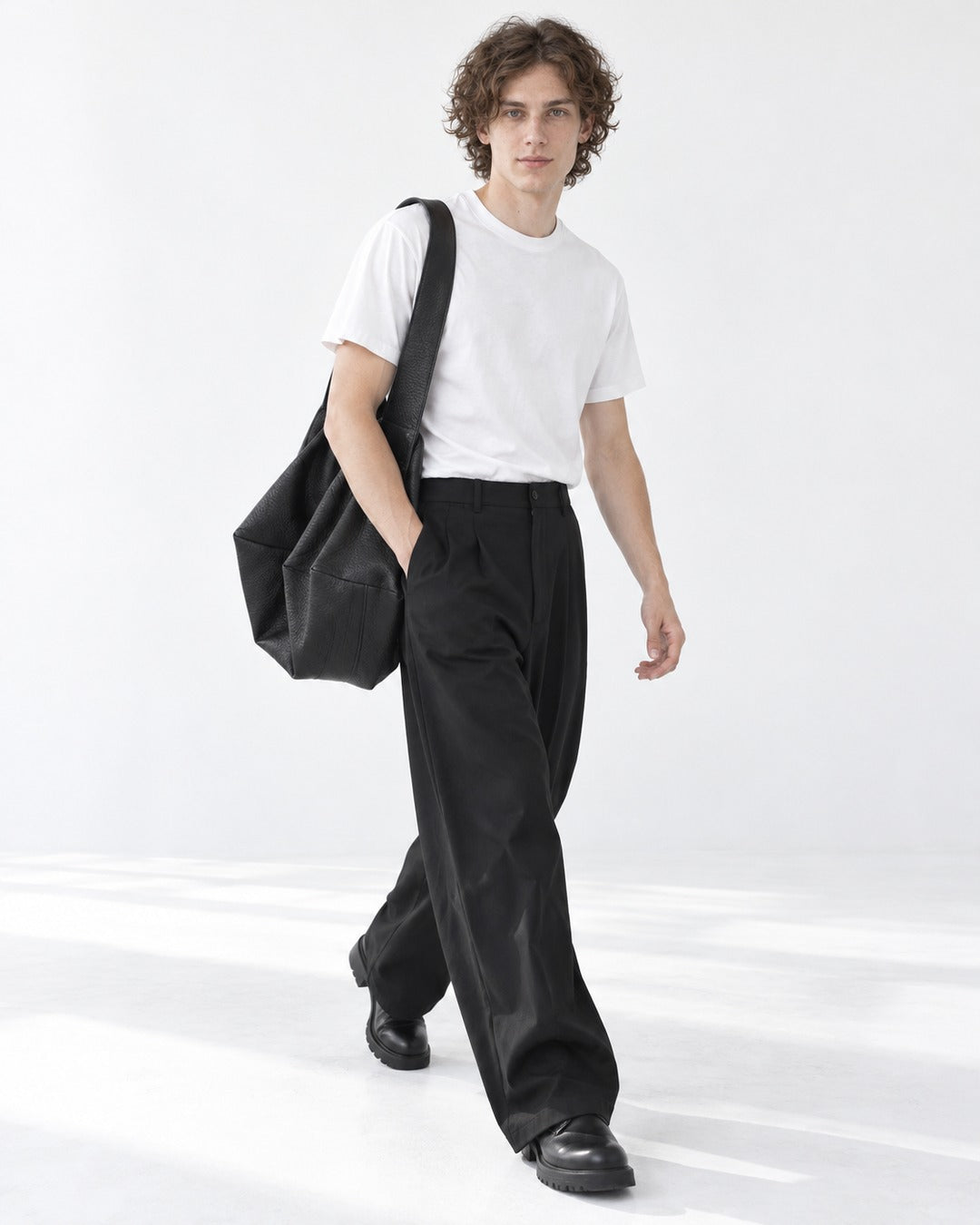 Slouchy Pebbled Crossbody Bag