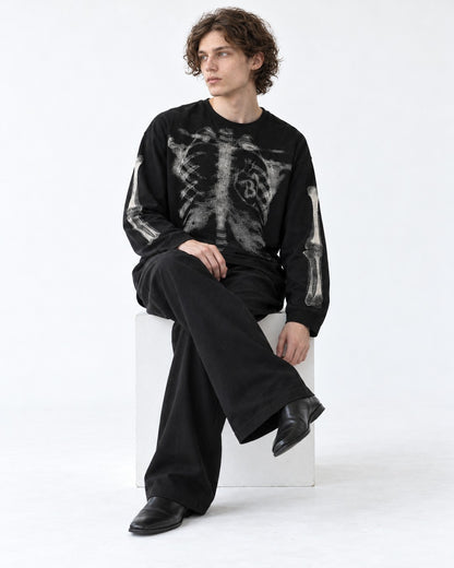 X-Ray Skeleton Print Long Sleeve Tee