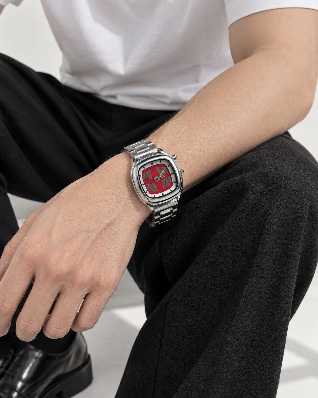 Square Scroll Dial Watch