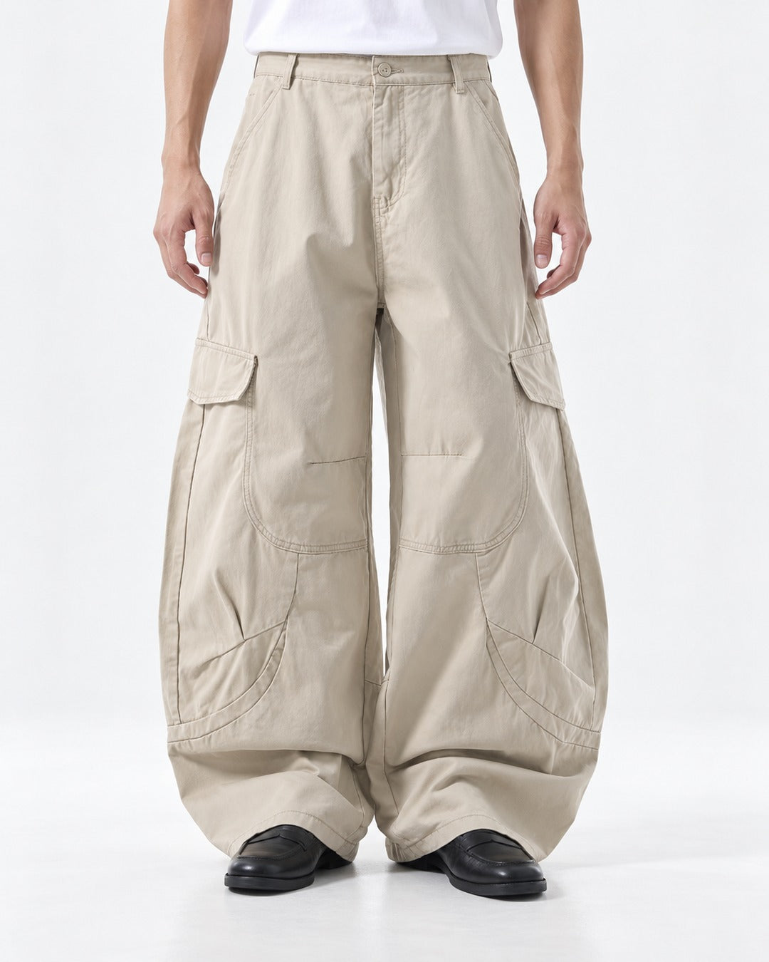 Curved Seam Balloon Cargo Pants