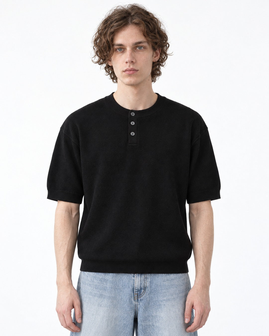 Crew-Neck Knit Top