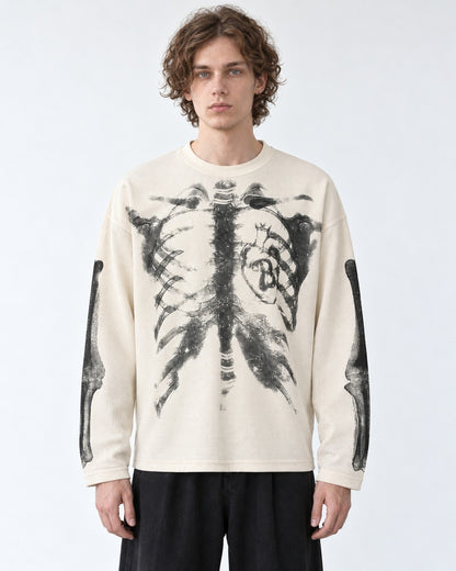 X-Ray Skeleton Print Long Sleeve Tee