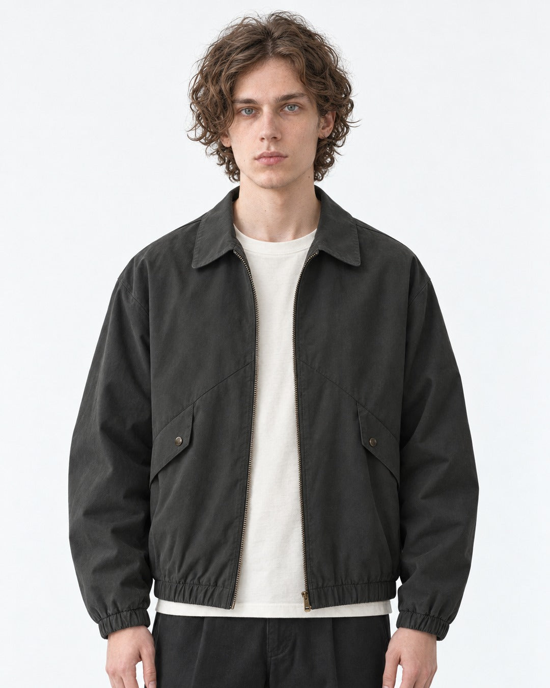 Flap-Pocket Harrington Jacket