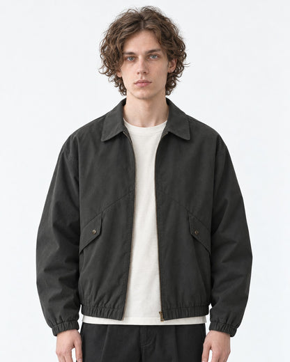 Flap-Pocket Harrington Jacket