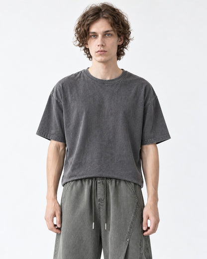 Riveted Diagonal-Seam Wide-Leg Pants