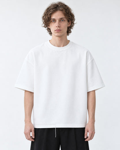 Hand-Stitched Collar and Hem Tee