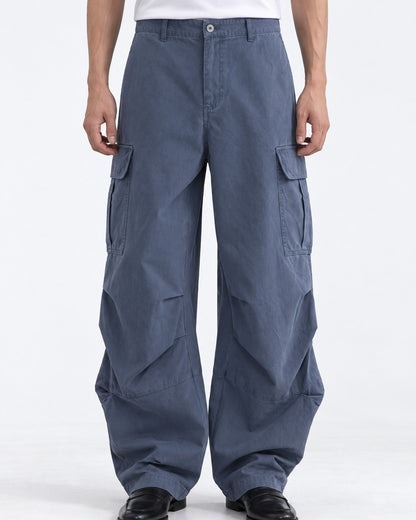 Sleeveless Pocket Shirt and Pleated Cargo Pants Set
