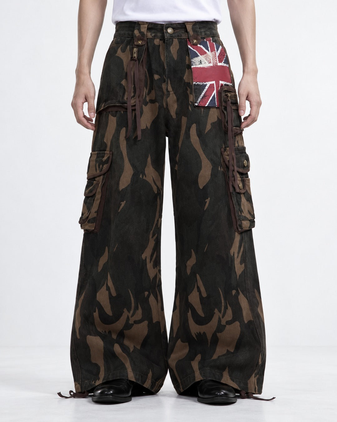 Retro Camouflage Denim Pants