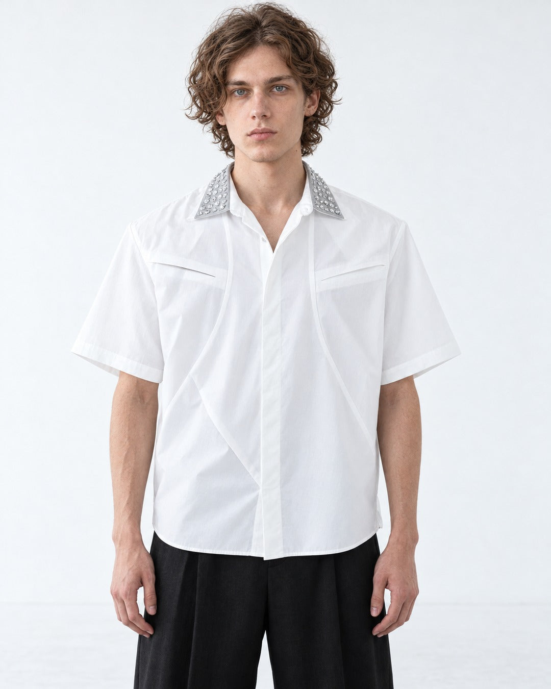 Deconstructed Rhinestone Shirt