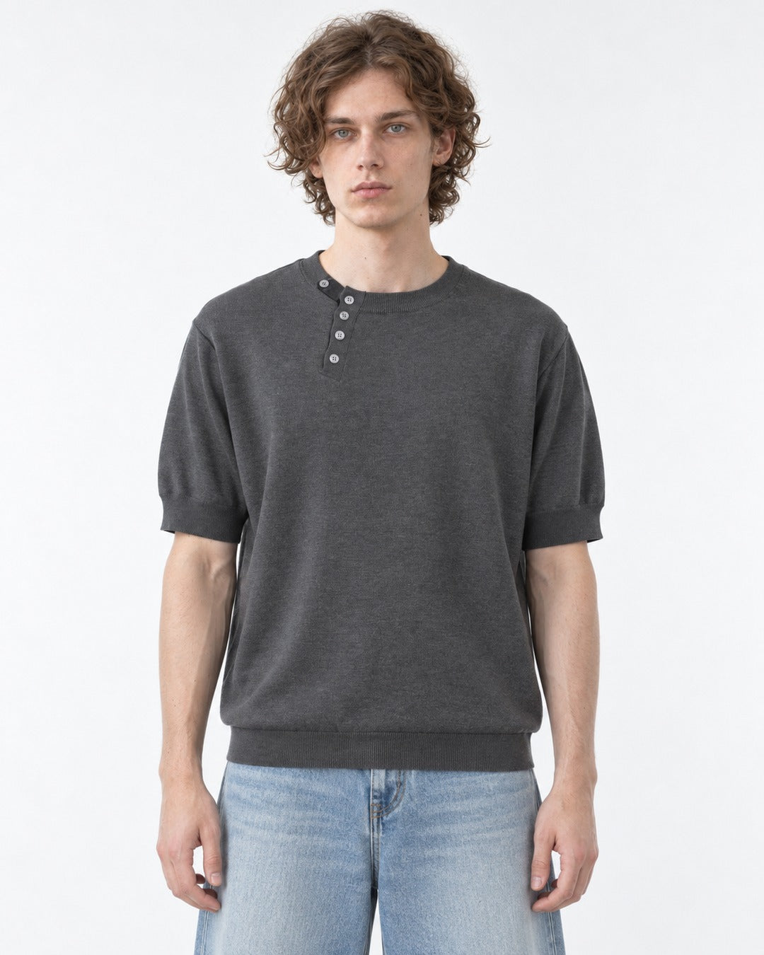 Crew-Neck Knit Top