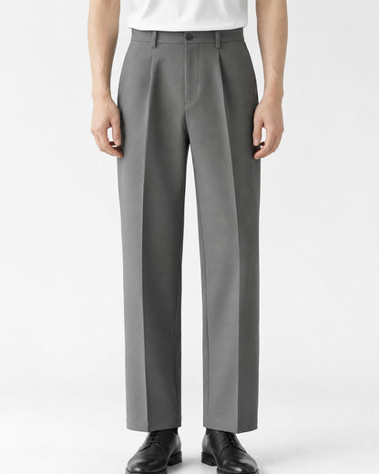 Pleated Wide-Leg Dress Pants