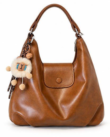Soft Leather Hobo Backpack