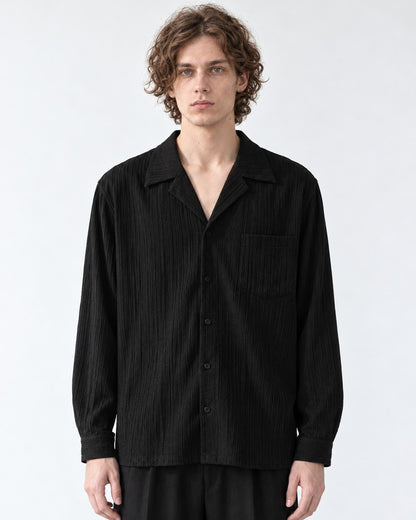 Textured Camp Collar Shirt