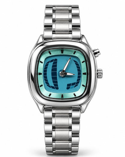 Square Scroll Dial Watch