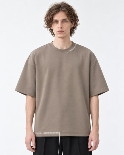 Hand-Stitched Collar and Hem Tee
