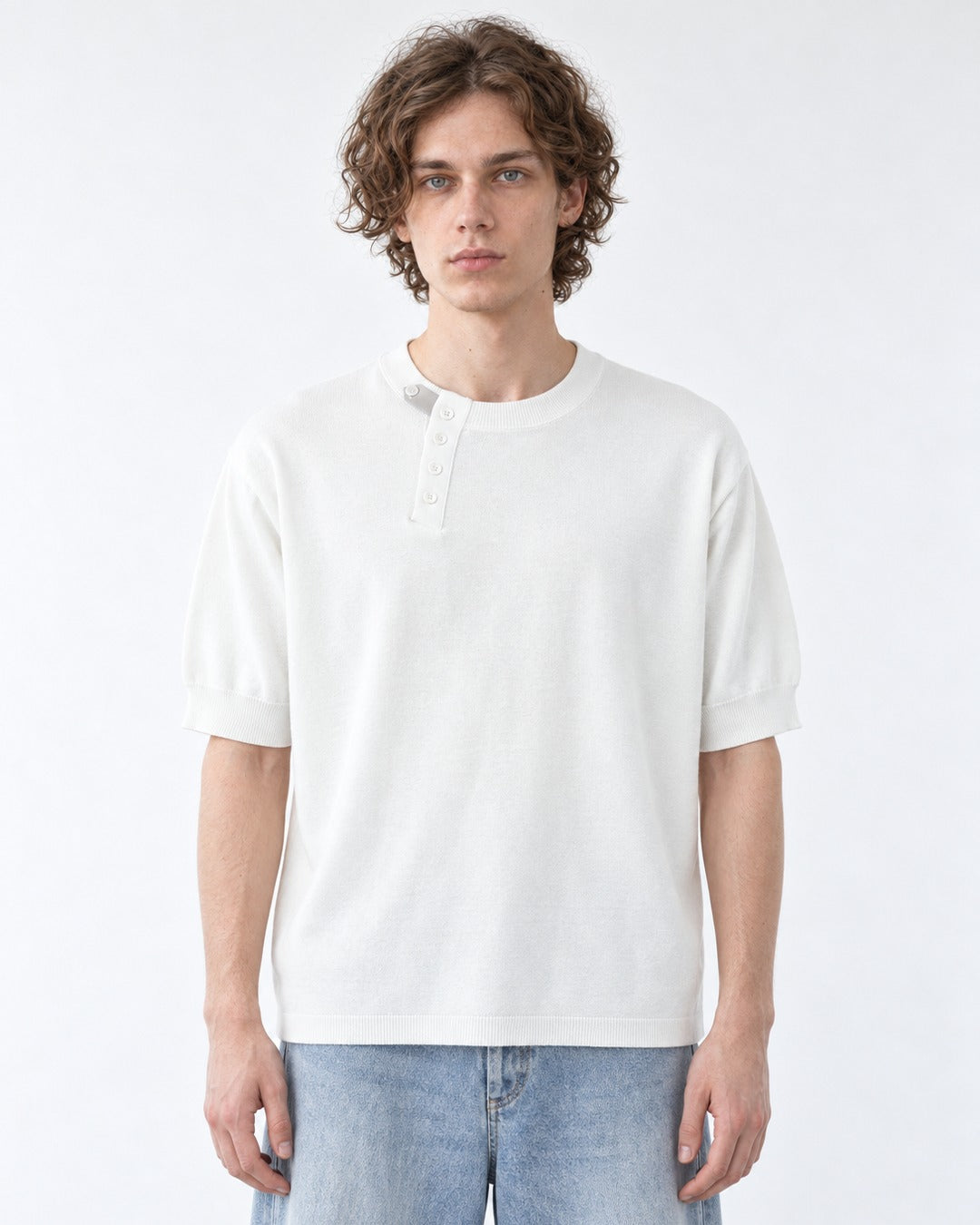 Crew-Neck Knit Top