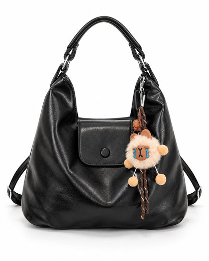 Soft Leather Hobo Backpack