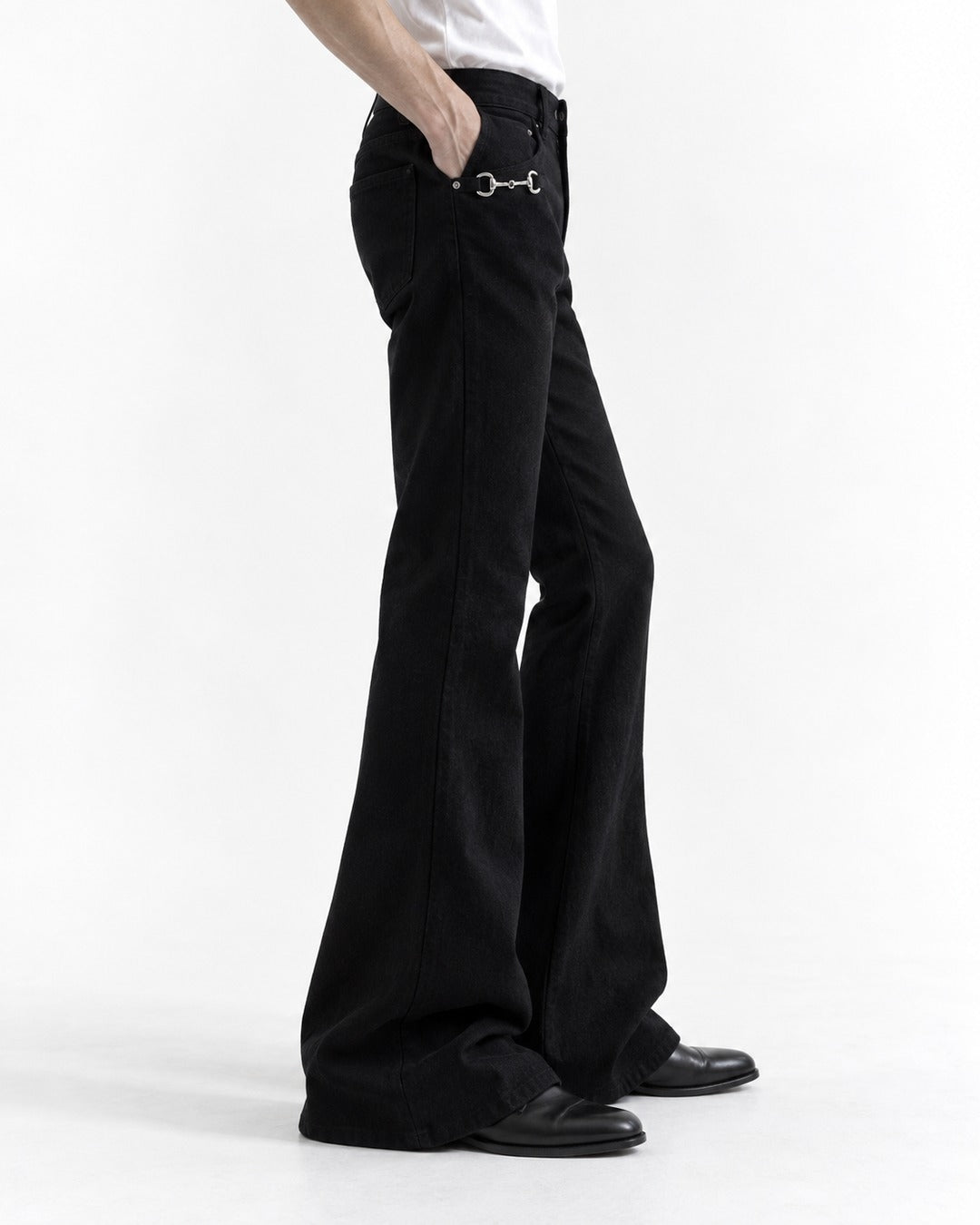 Chain-Link Flared Trousers