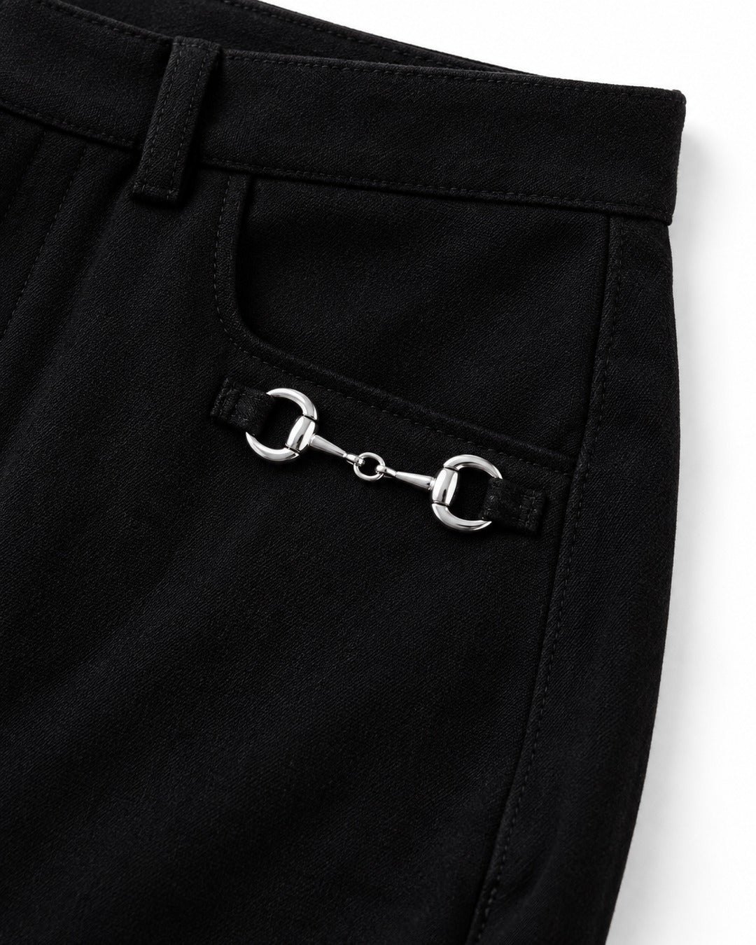Chain-Link Flared Trousers