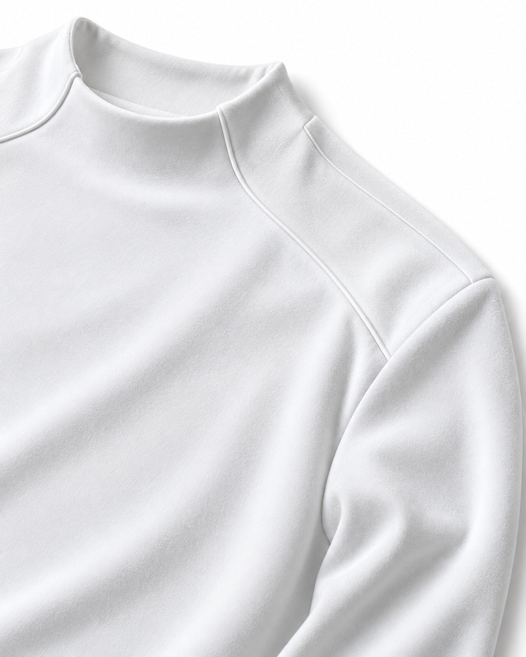 Asymmetric Stand Collar Slim-Fit Top