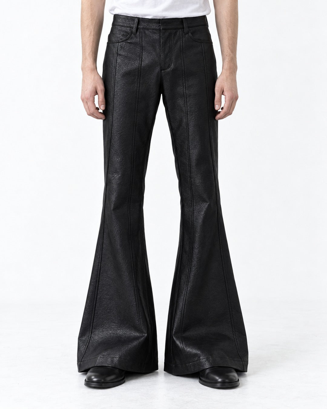 Pin-Tuck Flared Pants