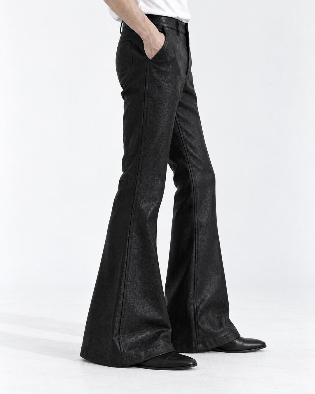 Pin-Tuck Flared Pants