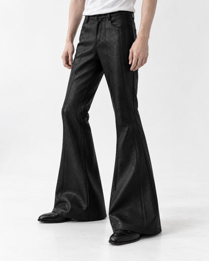 Pin-Tuck Flared Pants