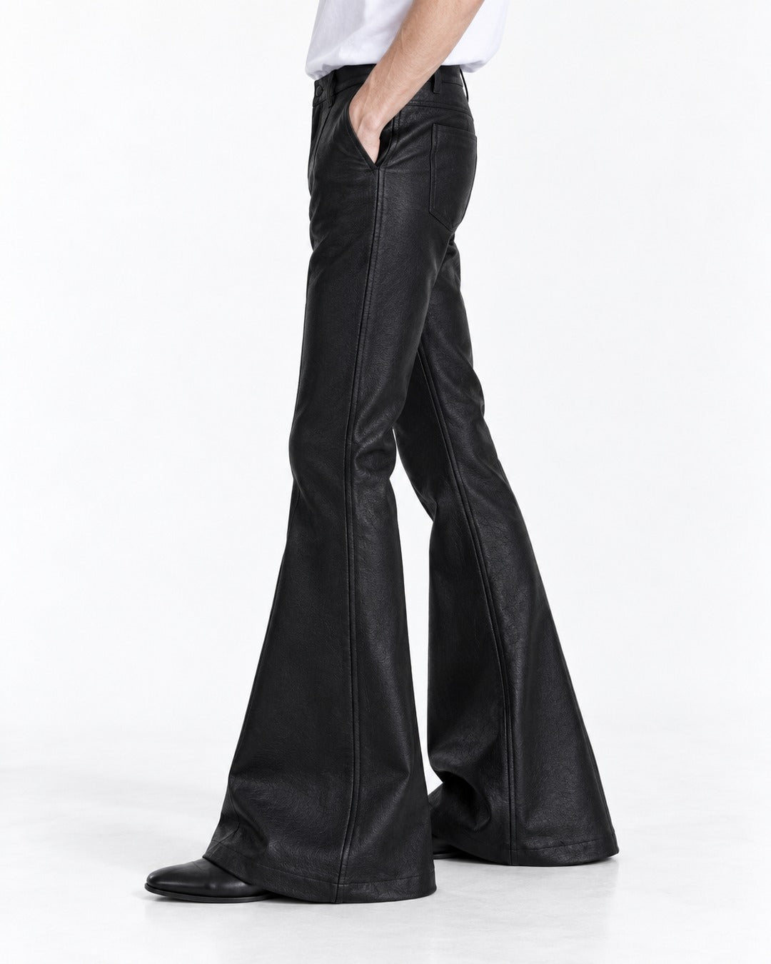 Pin-Tuck Flared Pants
