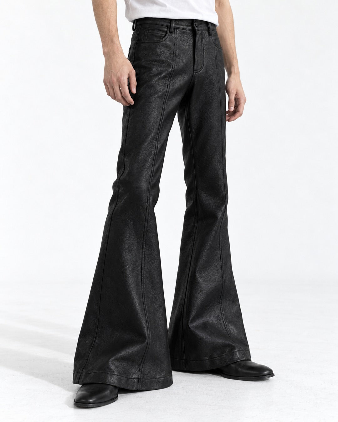 Pin-Tuck Flared Pants