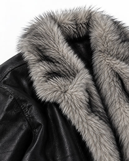 Oversized Shawl-Collar Bomber Jacket