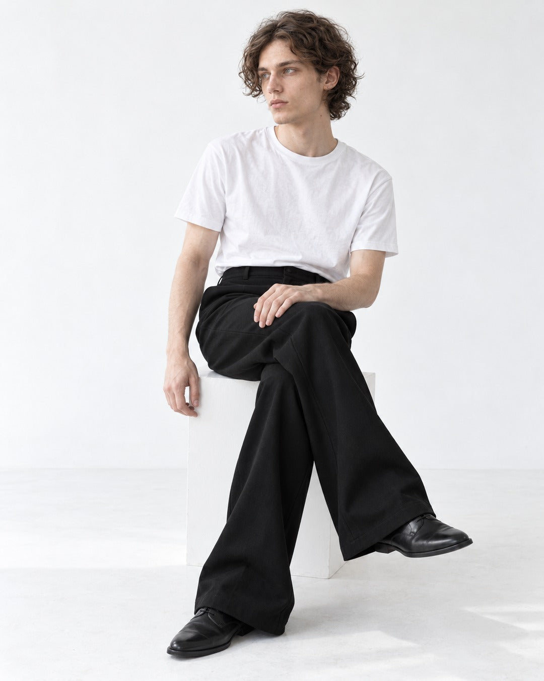 High-Waist Flared Wide-Leg Pants
